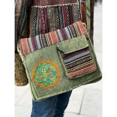 celtic tree messenger bag